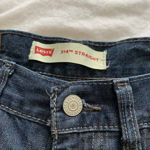 Levi’s 514 Dark Wash Blue Jeans - Picture 8 of 9